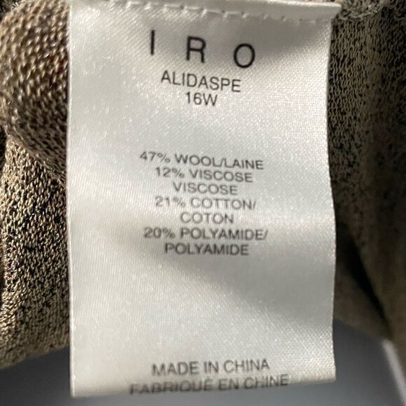 IRO Alida Wool Blend Lace Front Sleeveless Top Speckled Beige Size XS - Picture 7 of 7